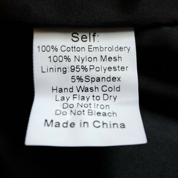 JEN'S PIRATE BOOTY Fortune babydoll embroidered black silver mesh mini dress XS - Picture 6 of 8